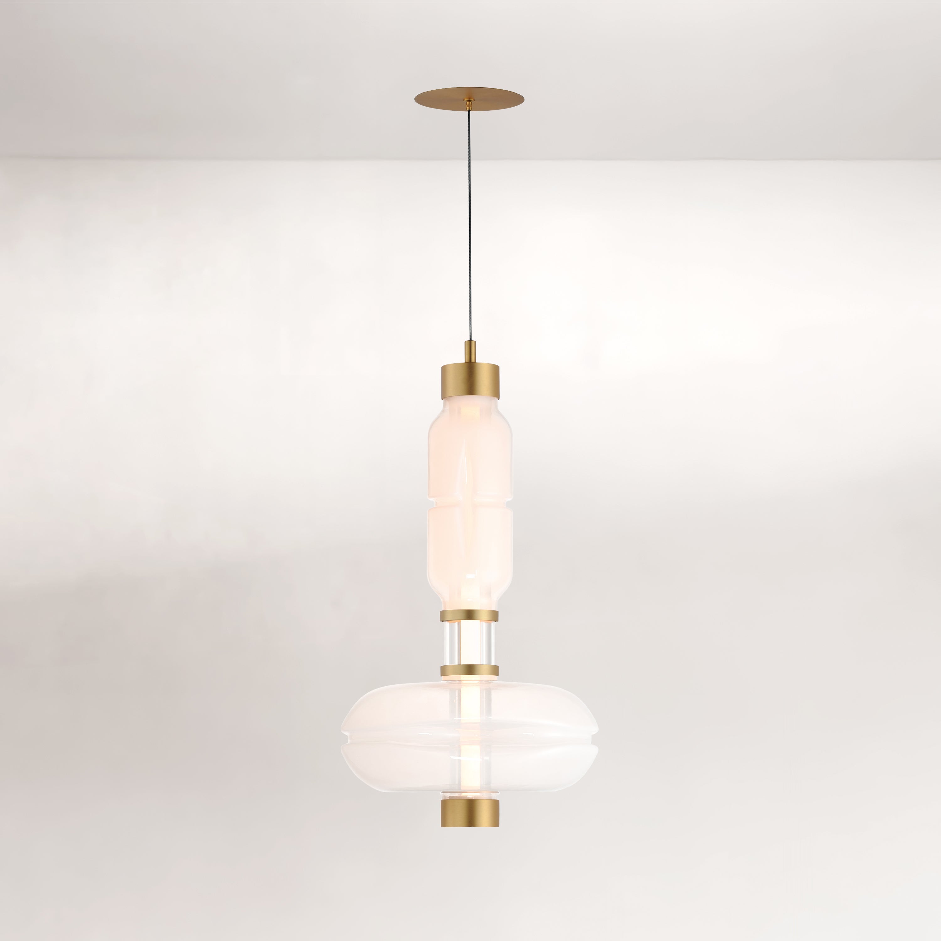 22" LED Gold Single Pendant