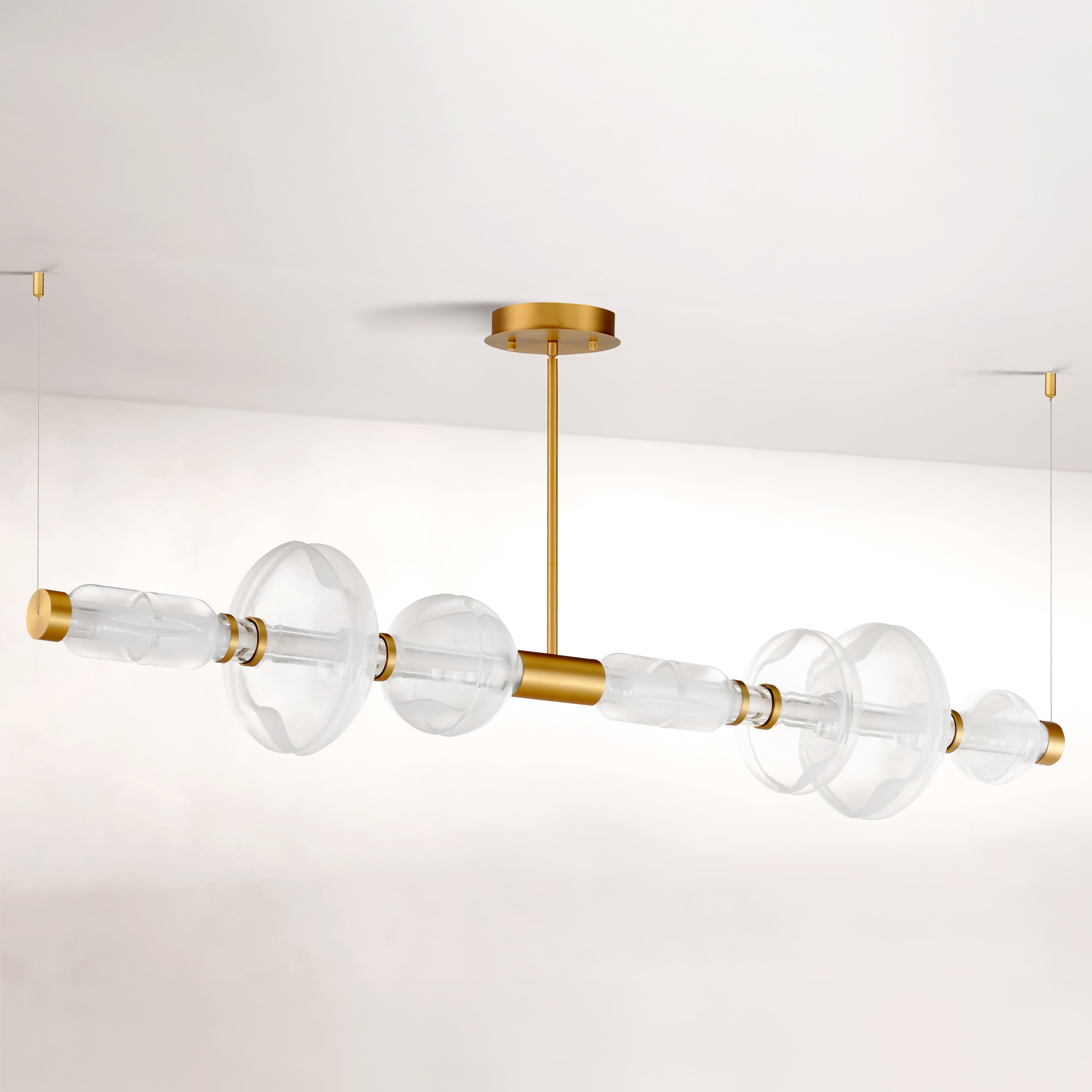 LED Horizontal Gold Pendant